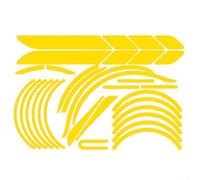 Zilimontt Set di adesivi riflettenti per scooter elettrico, decalcomanie di sicurezza in PVC per migliorare la visibilità notturna, compatibili con Xiaomi, opzioni multicolore, 36 x 28 cm (giallo)