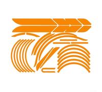 Zilimontt Set di adesivi riflettenti per scooter elettrico, decalcomanie di sicurezza in PVC per migliorare la visibilità notturna, compatibili con Xiaomi, opzioni multicolore, 36 x 28 cm (arancione)