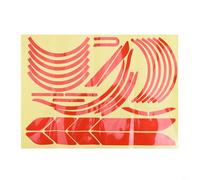 Zilimontt Set di adesivi riflettenti per scooter elettrico, decalcomanie di sicurezza in PVC per migliorare la visibilità notturna, compatibili con Xiaomi, opzioni multicolore, 36 x 28 cm (rosso)