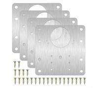 Zilimontt Set di cerniere per armadietti in acciaio inox, 9 x 9 cm, per cassetti, battenti, porte, piastre o cucina, resistenti all'usura, con viti di fissaggio (4 pezzi)