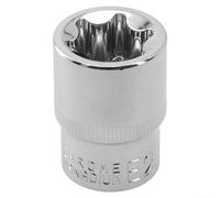 Zilimontt Set di chiavi a bussola Torx tipo E, attacco da 1/2 pollice, attacco femmina a stella, E10, E12, E14, E16, E18, E20, E22, E24, per impugnatura a cricchetto, utensili manuali anti alti (E24)