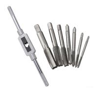 Zilimontt Set di maschi e matrici regolabili con chiave a T per filettatura metrica 3-12 mm, kit di 8 pezzi per la lavorazione del legno, riparazione automobilistica e manutenzione di macchinari