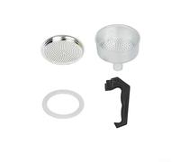 Zilimontt Set di parti di ricambio per moka, accessori per caffettiera, filtro per 1, 3, 6, 9, 12 tazze, con guarnizione per manico, guarnizione e imbuto (6 tazze)