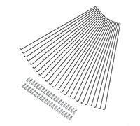 Zilimontt Set di raggi e nippli per ruote di bicicletta, 24 pezzi in acciaio per raggi per bici con 24 nippli, dimensioni 261 mm, 270 mm, 287 mm, compatibile con 26 pollici 27,5 pollici 29er per MTB