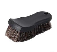 Zilimontt Set di spazzole per la pulizia della tappezzeria dell'auto con crine di cavallo e setole in nylon per pelle, vinile, tappeti e interni auto, manico ergonomico in plastica, delicato ma