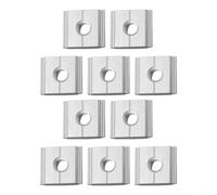 Zilimontt Set di staffe di montaggio per pannelli solari in alluminio, 10 pezzi, per Pv o hardware in lega GRO di lunga durata per l'installazione di pannelli sul tetto incorniciato resistente alla