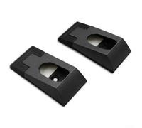 Zilimontt Set di staffe di supporto per binario dell'armadio, 2 pezzi, base flangiata in alluminio per aste sospese per armadi o armadi, silenziosi per armadi, armadi e tende (bronzo)