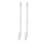 Zilimontt Set di staffe per scrivania in metallo, 41,5 cm, staffa di fissaggio regolabile senza chiodi per montaggio su pannello forato e bordo del tavolo, accessori per scrivania da ufficio durevoli