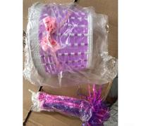 Zilimontt Set di stelle filanti per manubrio della bicicletta e cestino intrecciato, decorazioni colorate con nappe per ragazze e ragazzi, bici o scooter, struttura in plastica resistente, facile da
