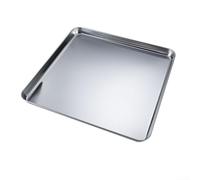 Zilimontt Set di teglie da forno professionali in acciaio inox resistente, teglia da forno in metallo, con rivestimento antiaderente, per uso domestico e commerciale (40 x 40 x 2,5 cm)