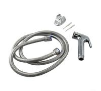 Zilimontt Set doccetta per bidet da 7,6 cm, con tubo in acciaio inox e staffa da parete per interfaccia da 2", plastica ABS