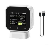 Zilimontt SFD-02 Qualità dell'aria interna 4 in 1 con TVOC e rilevamento per uso domestico e ufficio, monitoraggio reale con registrazione storica dei dati,