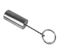 Zilimontt Shaker in acciaio inox per creare il rumore per l'anello, sonaglio di segnale subacqueo per comunicazioni tra amici, compatto per la notte, per grotte, relitti e (argento)
