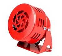 Zilimontt Sirena di allarme di interruzione di corrente con suono forte da 110 dB per fabbriche e cantieri, funziona con tensione AC110V DC12V o DC24V, metallo rosso e (DC 24V)