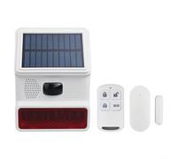 Zilimontt Sirena esterna solare da 433 MHz con funzione di luce lampeggiante a LED come sistema di allarme (A)