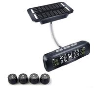 Zilimontt Sistema di monitoraggio della pressione dei pneumatici TPMS per auto con 4 sensori esterni Display LCD solare regolabile a 360 gradi IP67 impermeabile monitor in tempo reale 0-6 bar