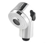 Zilimontt Soffione doccia con modalità di commutazione a 2 funzioni, con bolle e spruzzi, in acciaio inox, finitura elettrolitica per capelli G1 e barbiere, in acciaio (2 pezzi)