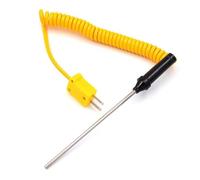 Zilimontt Sonda termocoppia tipo K con armatura in acciaio inossidabile per alimenti, liquidi e oli, portata massima 400 °C, diametro 3 mm, lunghezza ago 100-500 mm, compatibile con cavi 1200 mm (100)