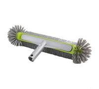 Zilimontt Spazzola per piscina di alta qualità per una pulizia efficiente delle pareti con setole resistenti e retro in alluminio rinforzato, compatibile con pali standard per piscina per interrati