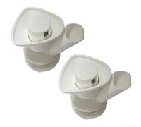 Zilimontt Spigot a pulsante per refrigeratori esterni e serbatoi d'acqua da 2-10 galloni, rubinetto di ricambio in plastica bianca per barbecue da picnic e ghiacciai da giardino