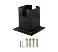 Zilimontt Staffa angolare ad angolo retto a 3 vie, connettore per travi in legno, kit di montaggio resistente, supporto per pergola in acciaio nero e alluminio, per esterni, giardino, patio, terrazza