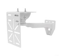 Zilimontt Staffa ausiliaria a forma di L con adattatore a 90° per telecamere di sicurezza CCTV, piastra in acciaio ad angolo retto da parete e supporto per telecamera con supporto a cerchio