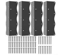 Zilimontt Staffe angolari in acciaio inossidabile per aiuole rialzate da 50-61 cm, con design a bordo ondulato e fori per viti a doppia fila per una maggiore stabilità (2 pezzi)