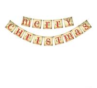 Zilimontt Stile vintage Buon Natale Banner Retro Nostalgico Holiday Decor Per Uso Interno In Case Uffici E Chiese Cartone Robusto