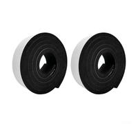 Zilimontt Striscia di tenuta in schiuma EVA a cellule chiuse con acrilico, 15 mm/20 mm/25 mm/40 mm/50 mm x 2 m x 10 mm, spogliatura per porte e isolamento, nero (2 pezzi 50 mm x 2 m)