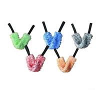 Zilimontt Strumento di pulizia multiuso in microfibra per dettagli auto con design pieghevole, 36 x 8 cm e spazzola per ruote per aree difficili da raggiungere, confezione da 5