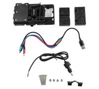 Zilimontt Supporto di navigazione per cellulare, caricatore USB per moto, compatibile con R1250GS, F900R, F850GS, adatto per telefoni da 4,0 a 6,3 pollici, ABS nero +