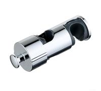 Zilimontt Supporto per soffione doccia senza fori, con altezza regolabile e gancio per una presa sicura su aste doccia da 16-27 mm, perfetto per case in affitto e organizzazione del bagno (argento)