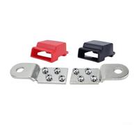 Zilimontt Supporto terminale per bus in rame stagnato per barre con connessioni positive e negative, 32V DC 100A valutazione continua, #8-32 terminali a vite con rondelle prigioniere, (A)