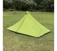 Zilimontt Tenda da campeggio piramidale ultraleggera per 1-2 persone, impermeabile PU3000 210T, tessuto resistente agli strappi, senza pali di supporto, design leggero e portatile con facile (verde)