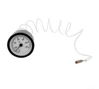 Zilimontt Termometro a quadrante con sensore in ottone e tubo capillare da 100 cm, indicatore di temperatura analogico da 0 a 120 °C, per misurare acqua, liquidi e olio, design a lettura remota,