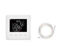 Zilimontt Termostato WiFi MOES per e per Alexa, termostato programmabile con telecomando, per caldaia a gas elettrica ad acqua e riscaldamento a pavimento, bianco (riscaldamento elettrico)