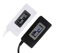 Zilimontt Tester di tensione e corrente USB con display LCD per ricarica e scarica, ingresso 3 V-15 V, risoluzione 0,01 V/0,01 A, test di potenza router 5 V, (carico)