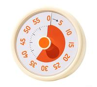 Zilimontt Timer visivo per bambini con conto alla rovescia di 60 minuti, display a disco colorato per la gestione in classe, cucina e ufficio, alimentato a batteria con funzione mute (A)