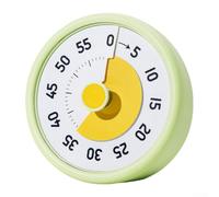 Zilimontt Timer visivo per bambini con conto alla rovescia di 60 minuti, display a disco colorato per la gestione in classe, cucina e ufficio, alimentato a batteria con funzione mute (F)