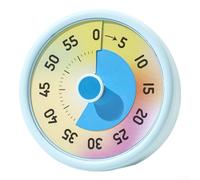 Zilimontt Timer visivo per bambini con conto alla rovescia di 60 minuti, display a disco colorato per la gestione in classe, cucina e ufficio, alimentato a batteria con funzione mute (B)