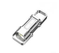 Zilimontt Torcia ricaricabile LED portachiavi con luce COB da 10 W, 7 modalità, ricarica rapida di tipo C, funzione Banca di potere 400mAh, mini torcia impermeabile per camminare,