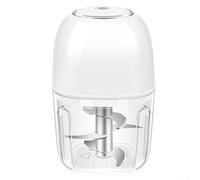 Zilimontt Tritatutto elettrico USB da 350 ml e robot da cucina con 6 lame in acciaio inox, design a prova di spruzzi d'acqua, per cucina, campeggio e picnic, motore da 45 W con