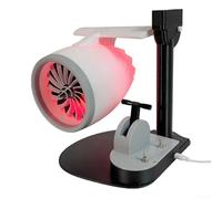 Zilimontt Turbofan - Ventilatore creativo da scrivania, con funzione spray umidificante e luce rossa coda effetto fiamma, uscita del vento ad alta potenza, per casa, ufficio, uso esterno