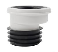 Zilimontt Ugello del tubo della toilette del collegamento del WC con la guarnizione di gomma per il collegamento sicuro dello scarico del PVC materiale diritto o offset eccentrico disegni (B)