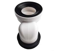 Zilimontt Ugello del tubo della toilette del collegamento del WC con la guarnizione di gomma per il collegamento sicuro dello scarico Disegni eccentrici diritti o offset del materiale del PVC (D)