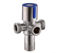 Zilimontt Valvola a triangolo in acciaio inossidabile 304 G1/2 Valvola di intercettazione dell'acqua ad angolo di controllo con nucleo in ceramica per acqua calda e fredda o cucina in bagno, balcone