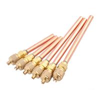 Zilimontt Valvola di ricarica a prova di perdite per compressore frigorifero AC con struttura in ottone resistente e valvola di modo per flusso sicuro agente di raffreddamento (B)