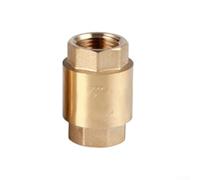 Zilimontt Valvola di ritegno a molla in linea filettata in ottone per il controllo dell'acqua con anima in rame e meccanismo di tenuta morbida, dimensioni DN15 DN20 DN25 per riscaldamento domestico e