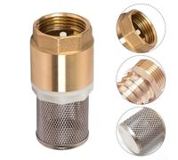 Zilimontt Valvola di ritegno in ottone DN20 (3/4") con cestello di aspirazione in acciaio inox per sistemi idrici e d'aria, giunto a pagoda da 26,16 mm, adatto per orizzontale o verticale per Insta