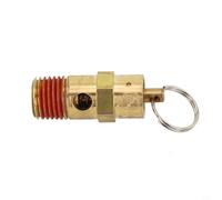 Zilimontt Valvola di sicurezza in ottone da 1/4 di pollice per NPT per compressore d'aria, limitatore di pressione e rilascio automatico dell'aria, 150 PSI/165 PSI pressione impostata, arresto